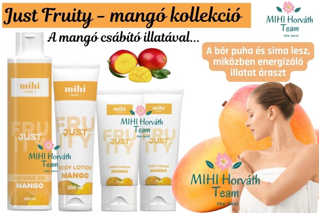 MIHI Just Fruity tusfürdő, testápoló, kézkrém, lábkrém