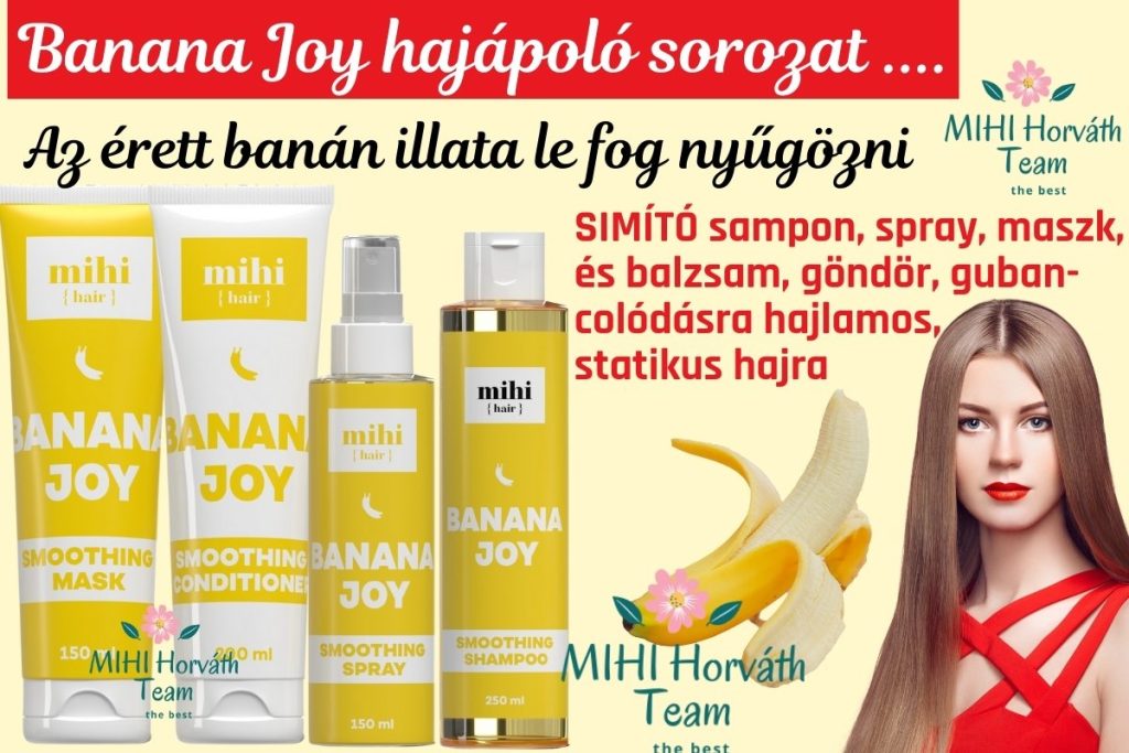 MIHI Banana Joy sampon, kondicionáló, maszk, spray